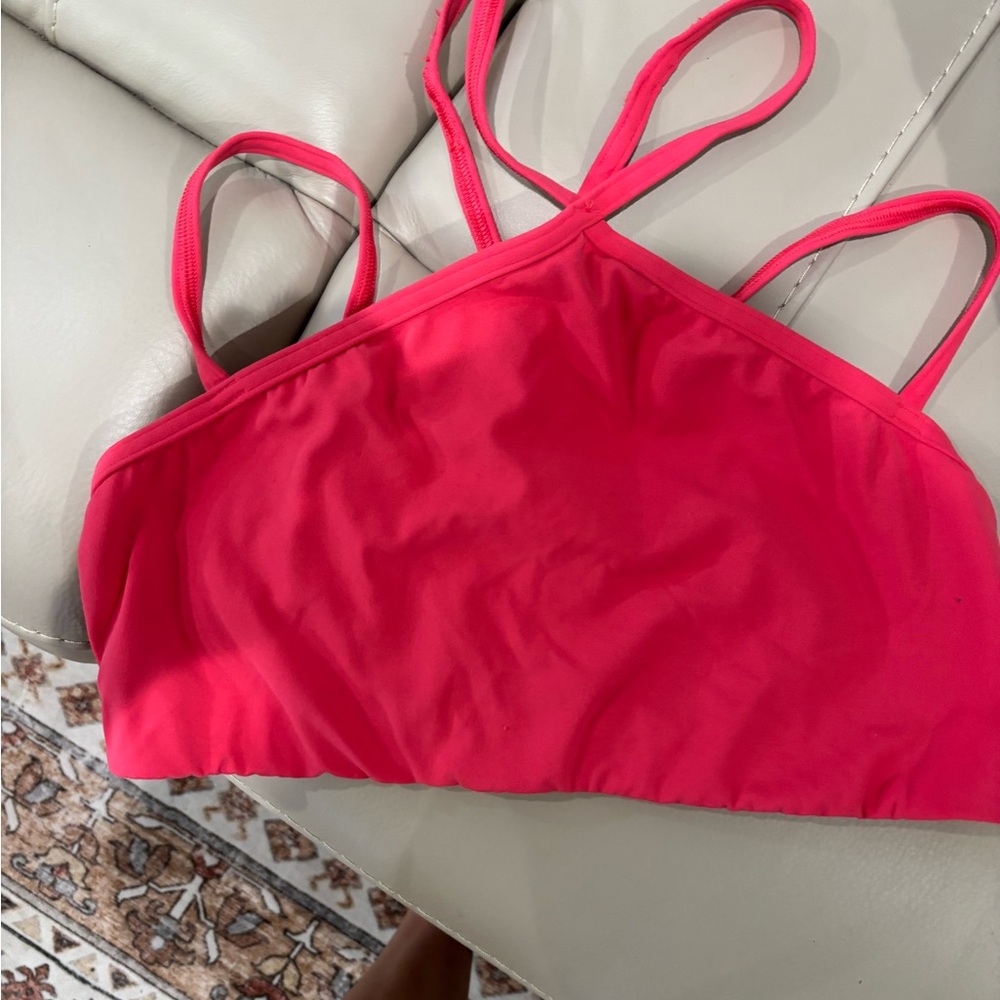 Lululemon Vibrant Pink Strappy Sports Bra